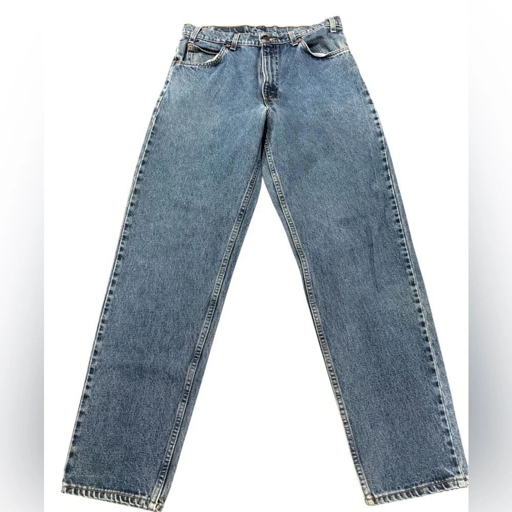 Levi’s 550 Vtg 1996 orange tab Men's Blue Tapered Relaxed Fit Denim Jeans 33x32